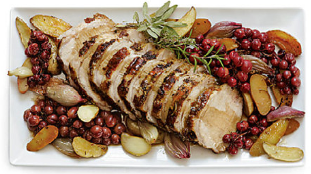 Roasted Pork Tenderloin with Grapes and Sage – Whole Living Eat Well