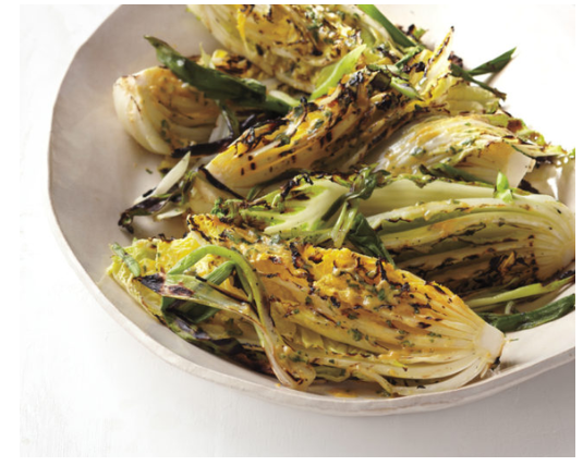 Grilled Napa Cabbage with Chinese Mustard Glaze and Scallions – Whole Living Eat Well