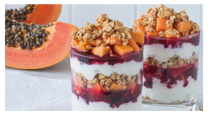 Papaya-Berry Yogurt Parfaits – Whole Living Eat Well