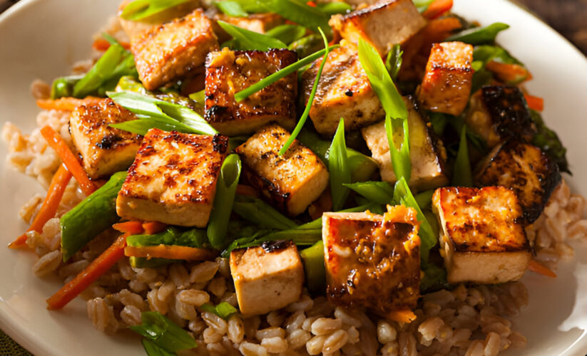 Brown Rice Stir-Fry with Flavored Tofu and Vegetables | Whole Living Eat Whole