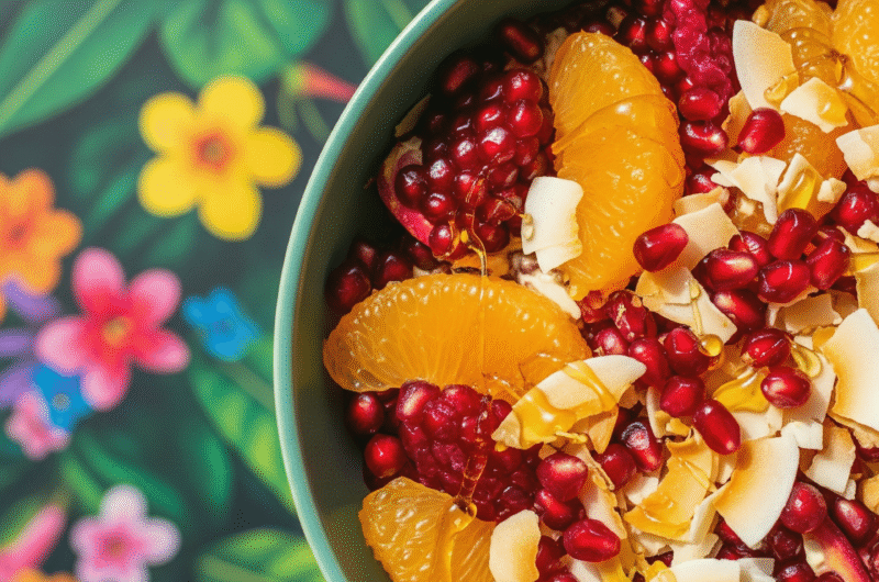 Citrus, Pomegranate, and Honey with Toasted Coconut