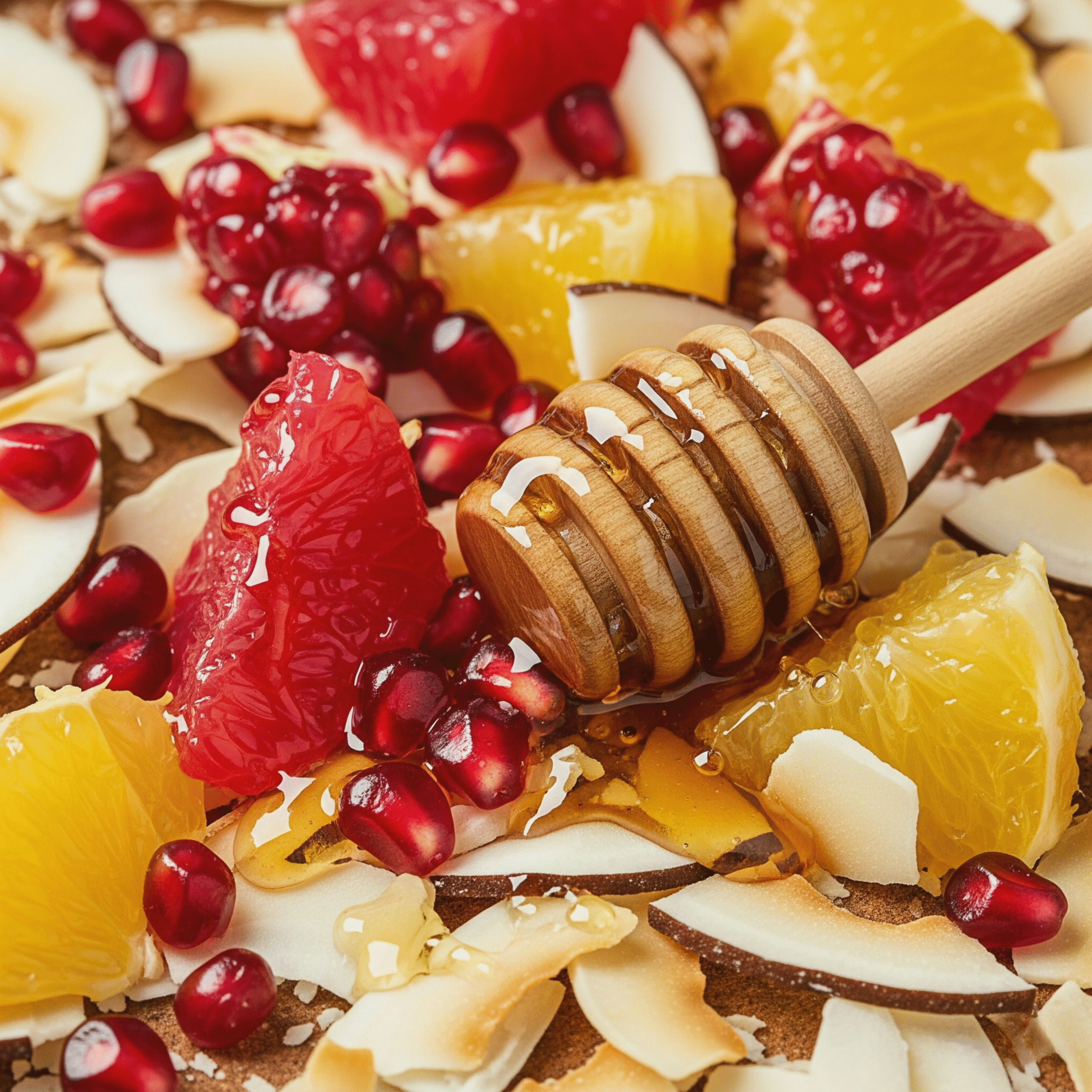 Citrus, Pomegranate, and Honey with Toasted Coconut | Whole Living Eat Well