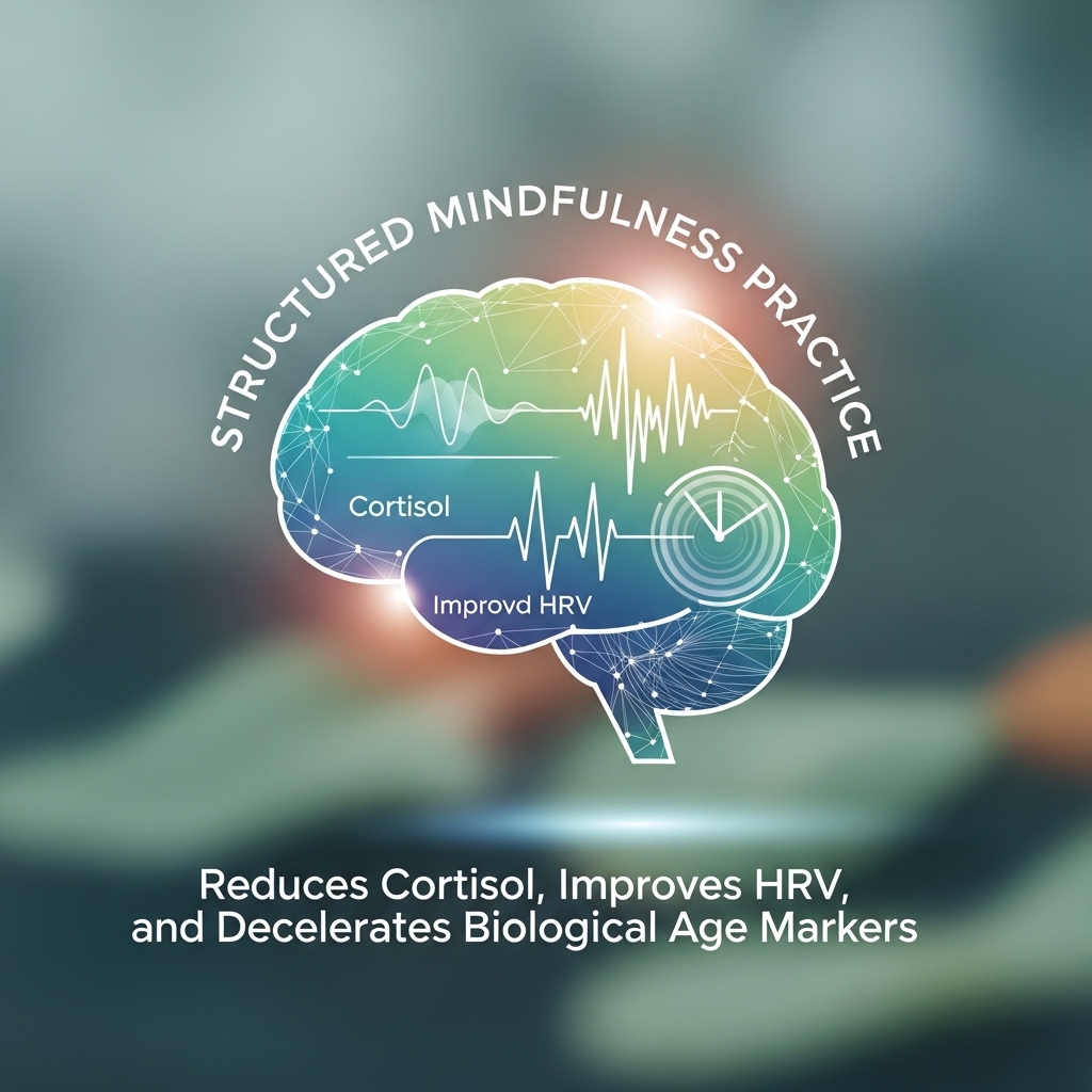 Structured Mindfulness Practice Reduces Cortisol, Improves HRV, and Decelerates Biological Age Markers
